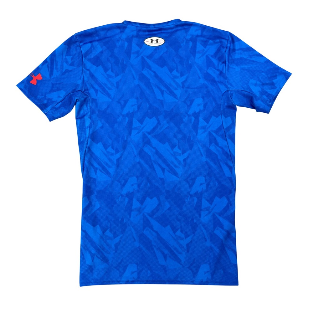Under Armour Compression Shirt Mens L Blue Superman HeatGear Camo 1244399 - Flaw - Picture 2 of 12